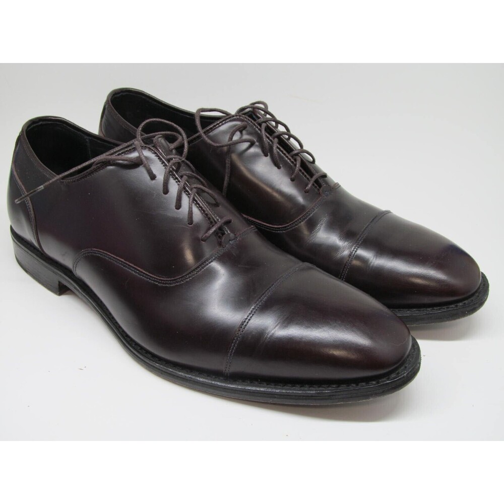 Allen Edmonds Bond Street Mens Mens Burgundy Leather Cap Toe Oxfords US 11 D VGC